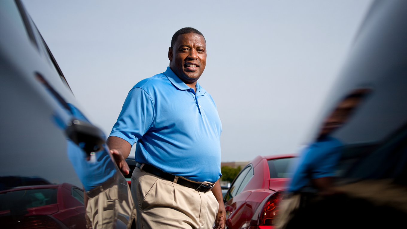 Car Salesman On Lot
