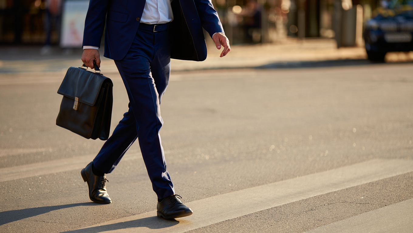 Solo Businessman Walking